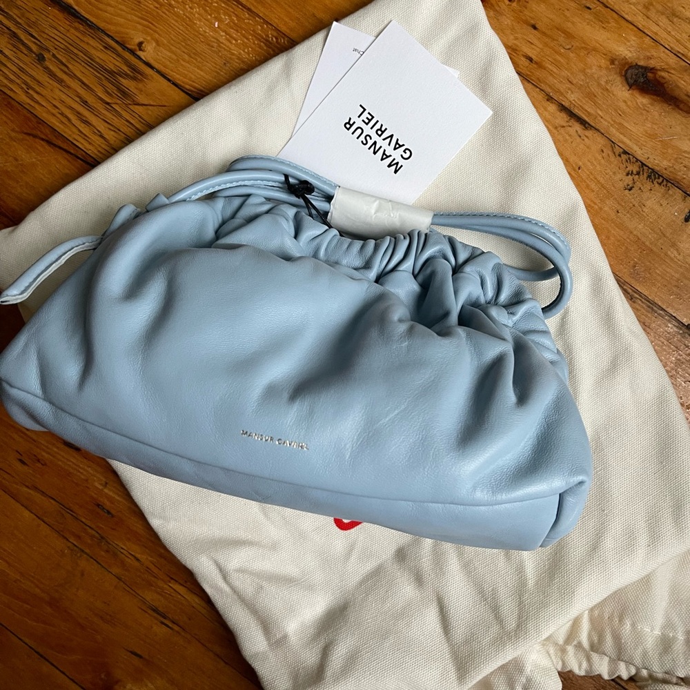 Mansur Gavriel Mini Cloud Clutch in Cielo